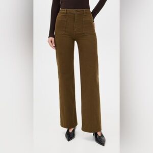 FRAME Denim Refined Wide Leg High Rise Pant